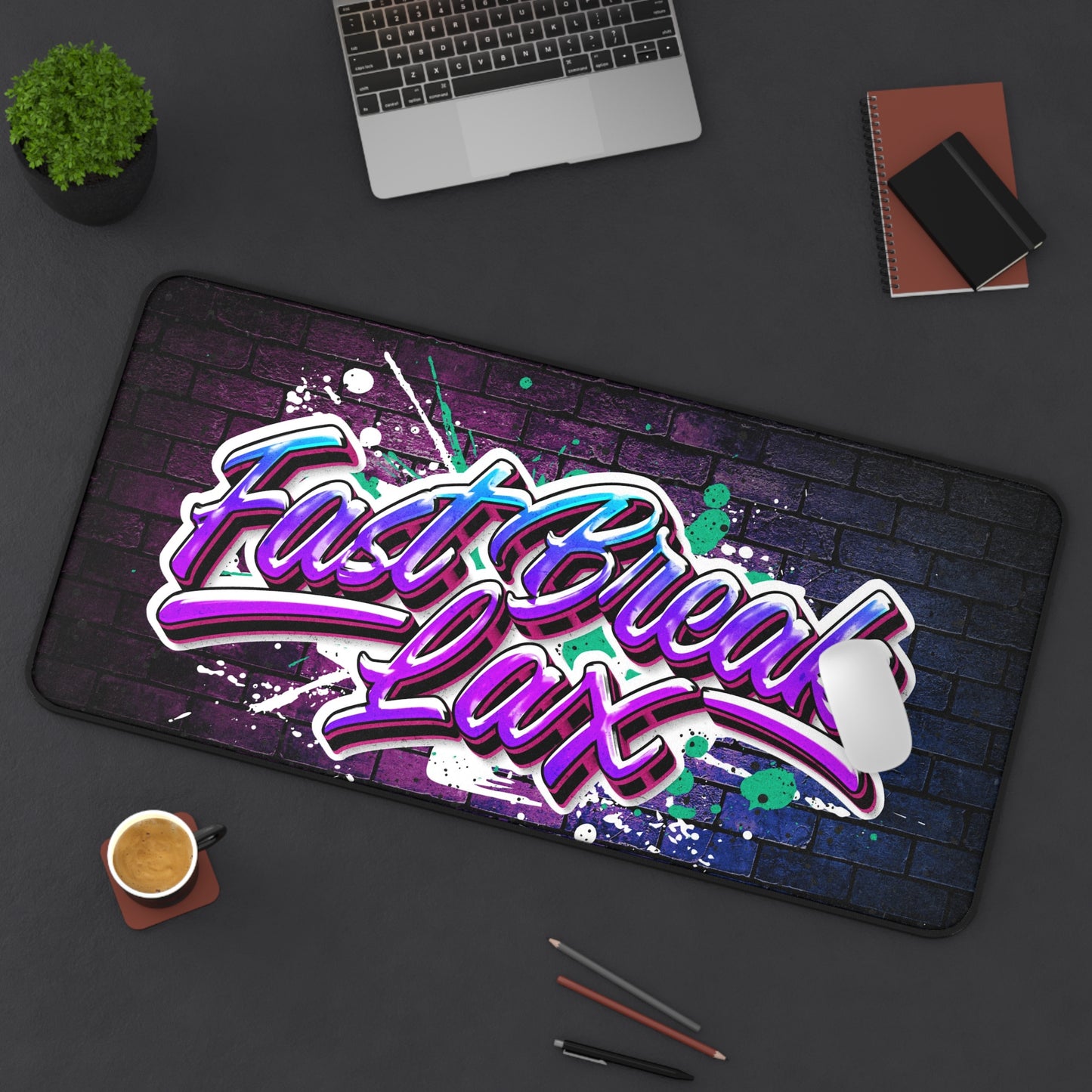 Fast Break Lax Desk Mat - Stylish Gaming & Office Gear